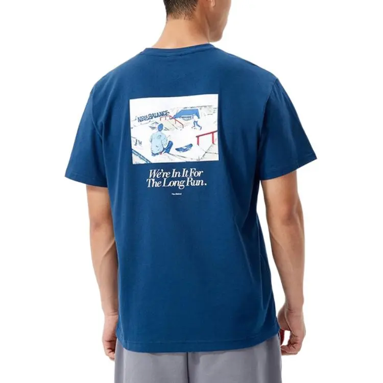 New Balance ANB SS22 T Shirt Men's Blue-3