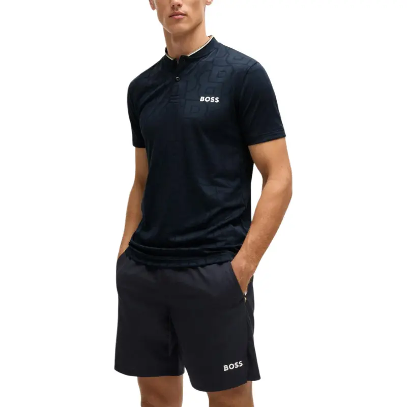 HUGO BOSS FW24 Polo Shirt Men's Navy Blue-1