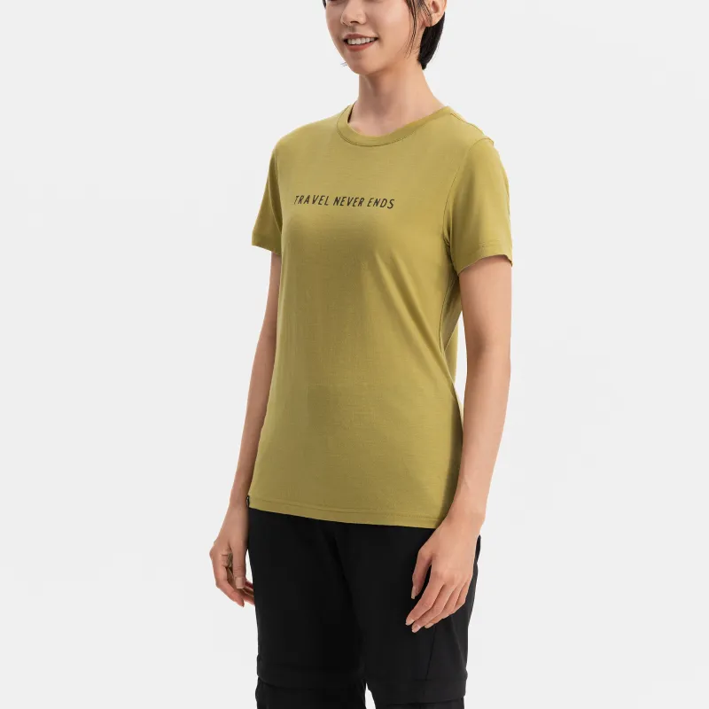 DECATHLON Regular T Shirt Women's Yellow-4