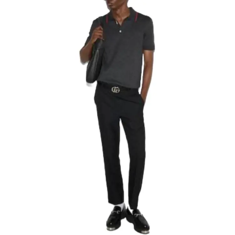 GUCCI Polo Shirt Men's Dark Gray-3