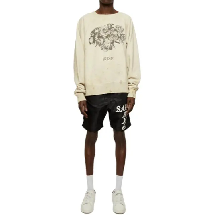 SAINT Mxxxxxx Rose print Crew neck Sweatshirt-3