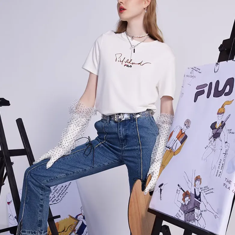 FILA T Shirts Women's White-3