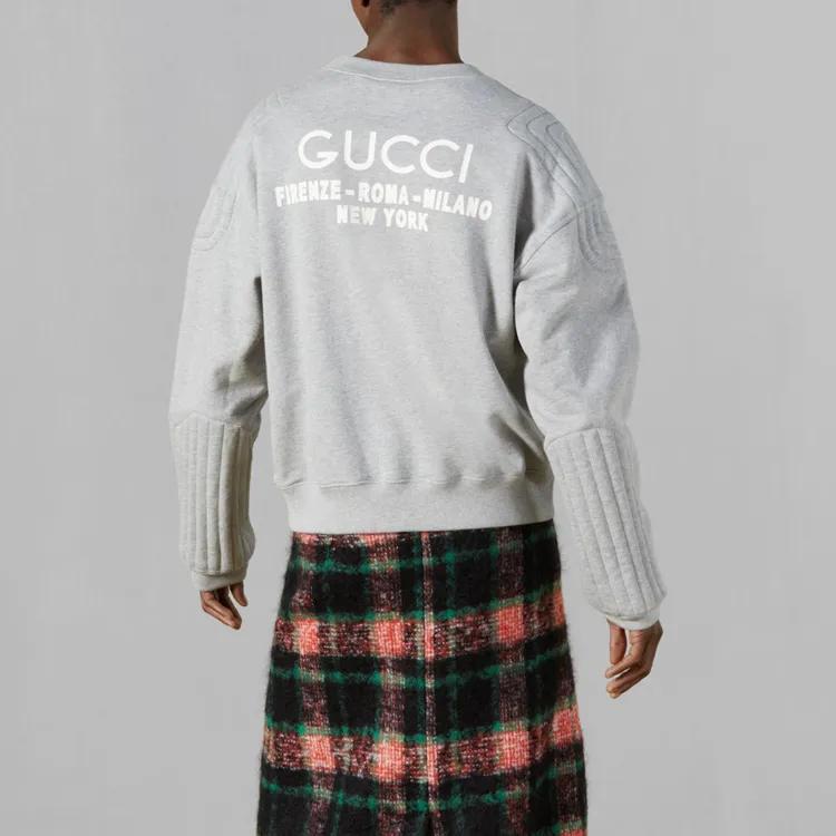 GUCCI Logo Printed Crewneck Sweatshirt-2