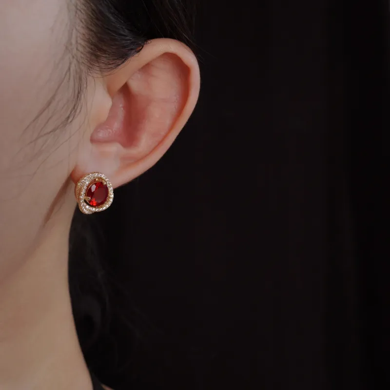 WAW Gold Plated Copper Clip On Earrings Women's-4