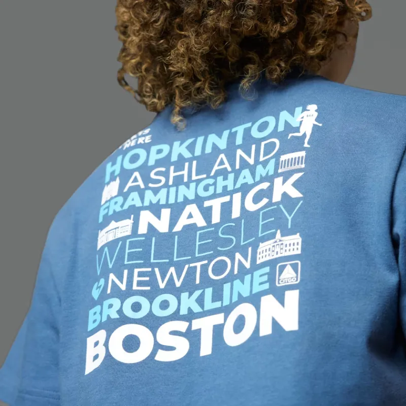 Adidas Free Shipping With AdiClub Boston Marathon® 2024 Map Graphic Tee-4