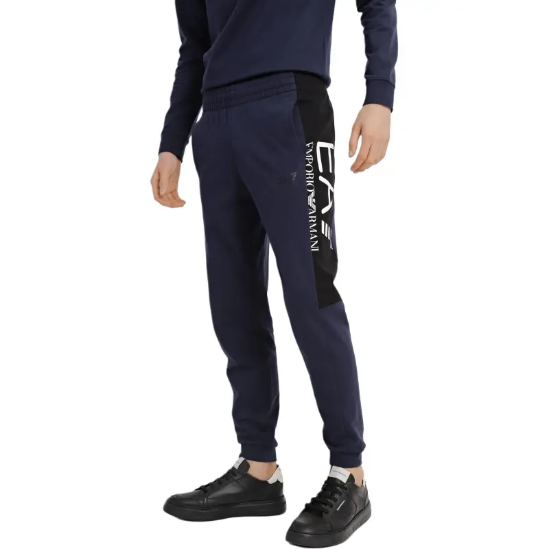 EMPORIO ARMANI EA7 SS23 Knitted Sweatpants Men's Dark Blue-3
