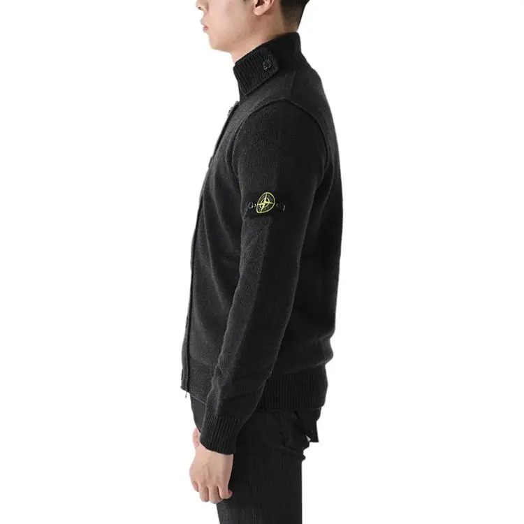 STONE ISLAND Logo patch Button up Cardigan-3