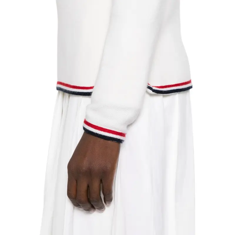 THOM BROWNE Striped border Cashmere Jumper-4