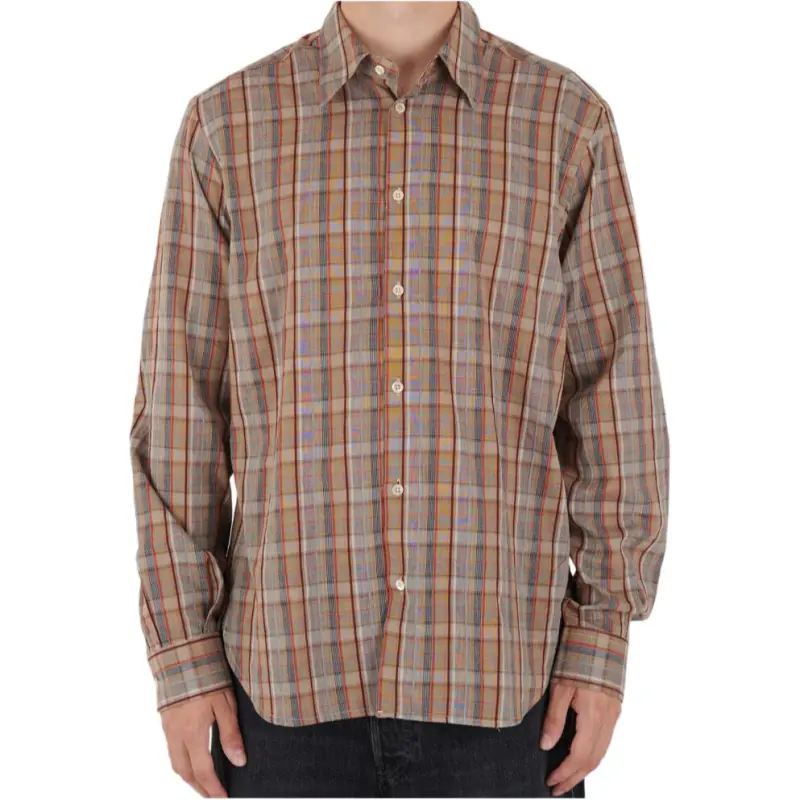 Sunflower Base Checked Long Sleeved Shirt-2