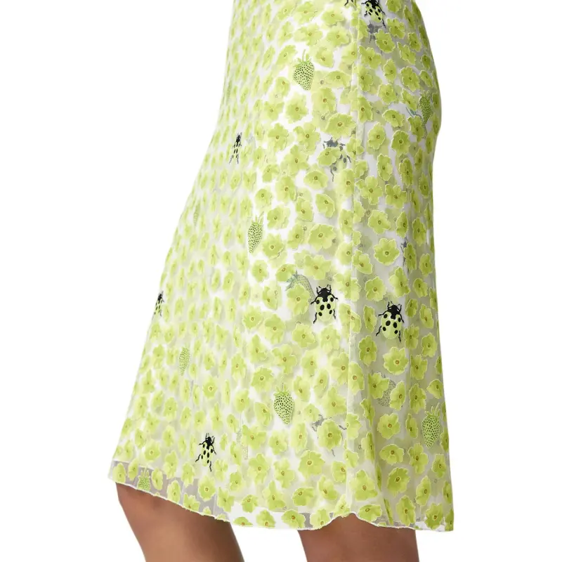 VERSACE Strawberry Garden Devoré Pencil Skirt-4