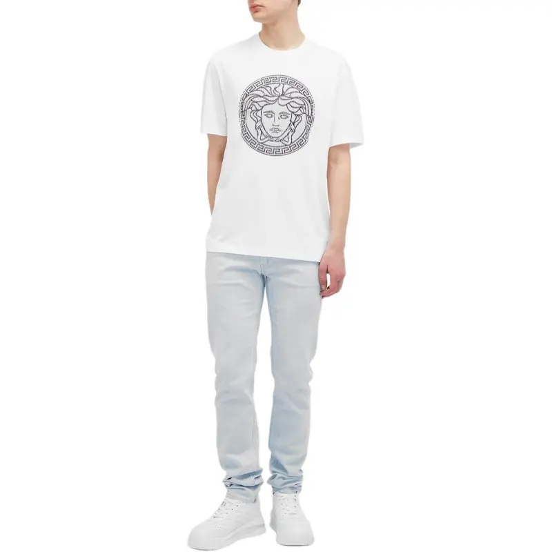 VERSACE Medusa Sliced Crewneck T-Shirt-4