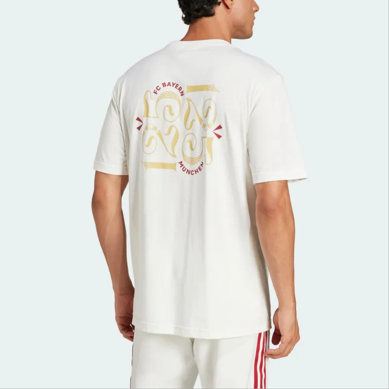 Adidas FC Bayern Munich Black T Shirt Men's Jade White-3