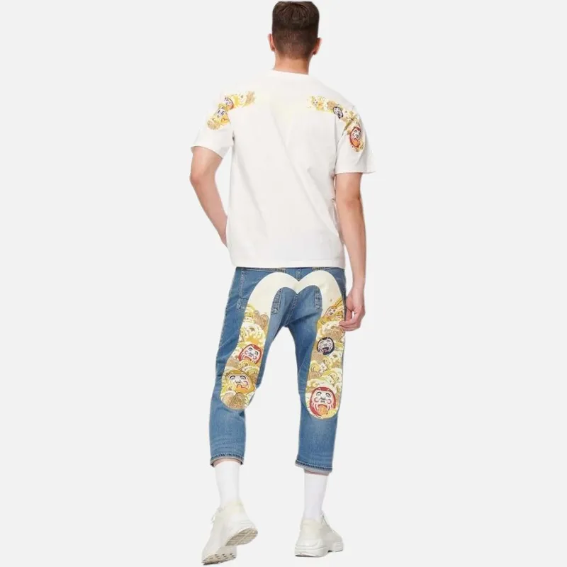 EVISU Slim Fit Pants Jeans Men's Denim Blue-6