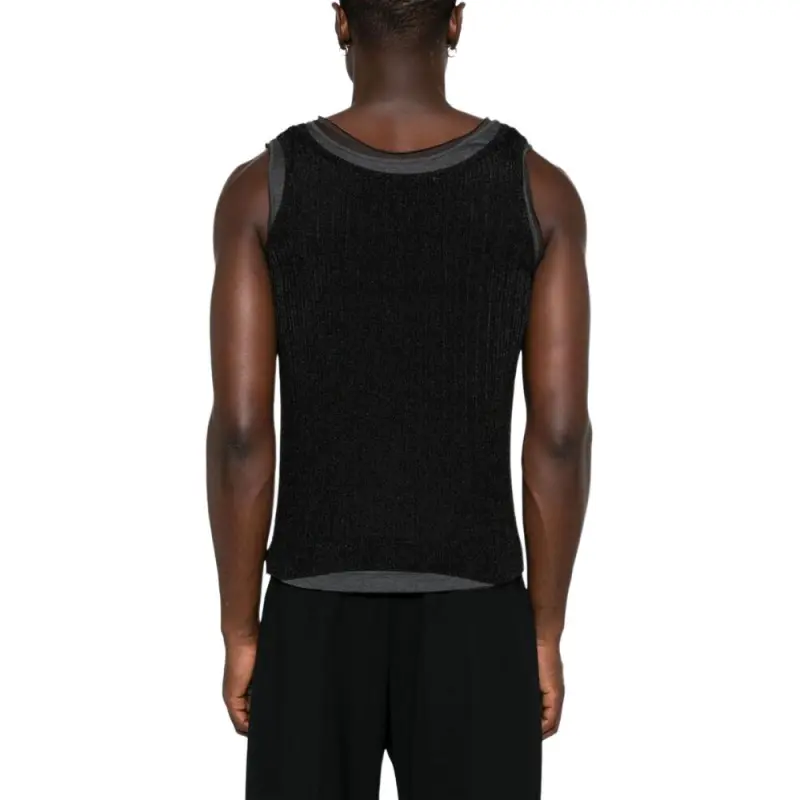 FENDI Tank Tops Men Black-2