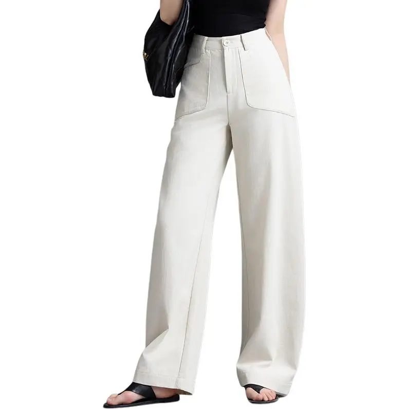 You Cow Me Pants Casual Pants Women's Ecru-4