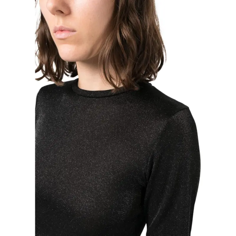MSGM Long Sleeved Crewneck Metallic Jumper-4