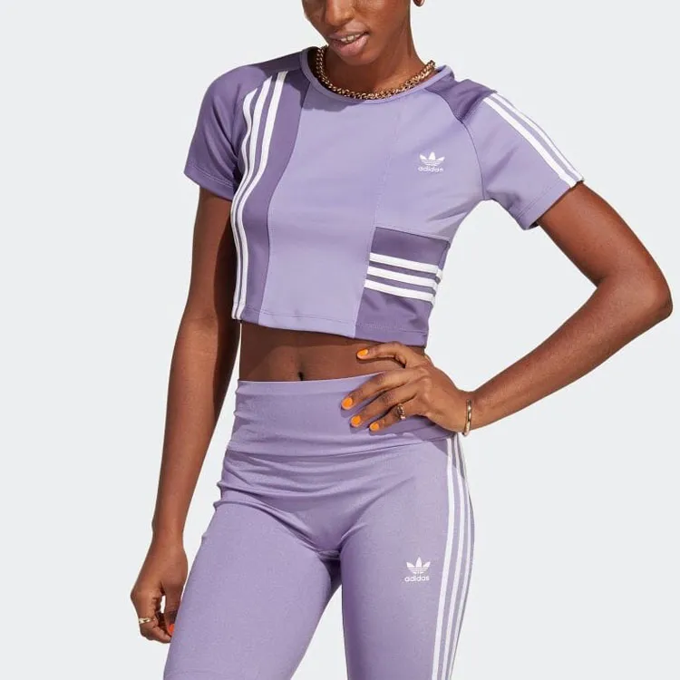 Adidas Originals Crop Tops Women's Purple-1