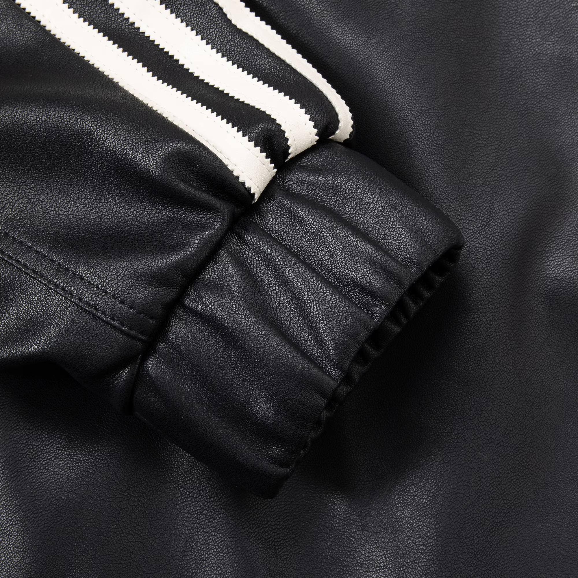 Adidas Originals x FEIFEI RUAN FW23 Leather Jacket Unisex Black M - POIZON Adidas Originals x FEIFEI RUAN FW23 Leather Jacket Unisex Black M - POIZON