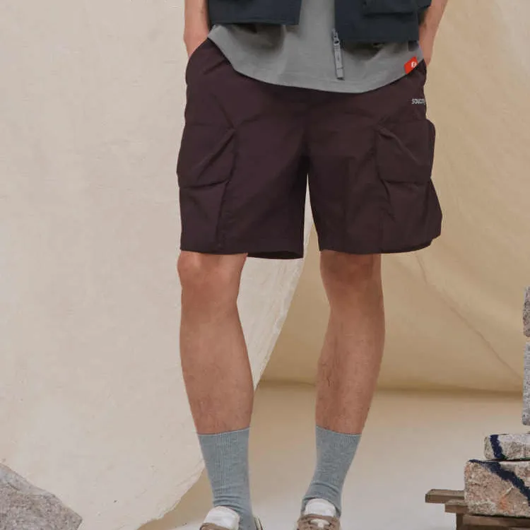 Saucony Cargo Shorts Unisex Burgundy-2