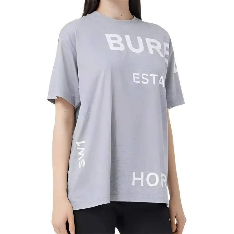 Burberry T Shirts Women's Light Heather Gray-1