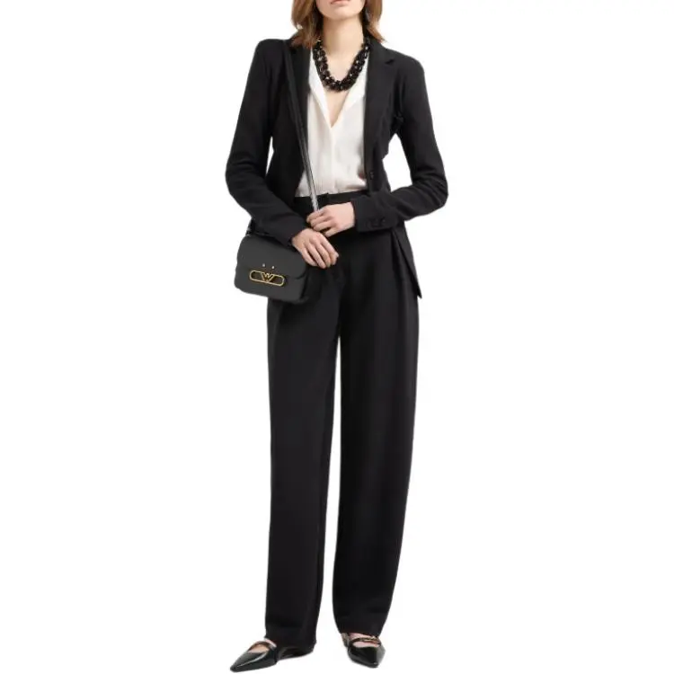 EMPORIO ARMANI Knit effect Jacquard Jersey Trousers With Darts-1