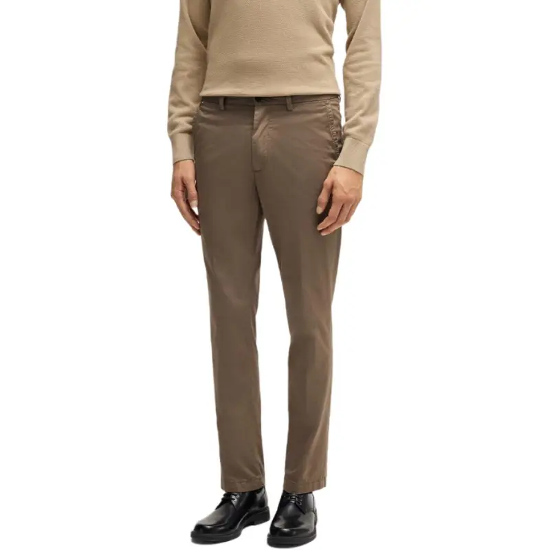 HUGO BOSS SS25 Casual Pants Men's Elegant Brown-1