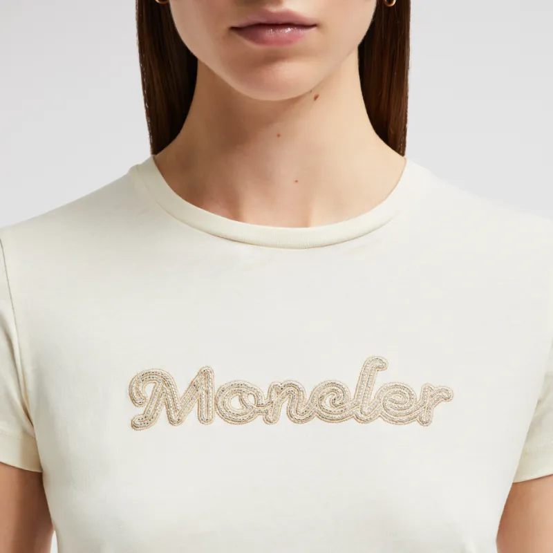 Moncler Logo Detailed Crewneck T Shirt-2