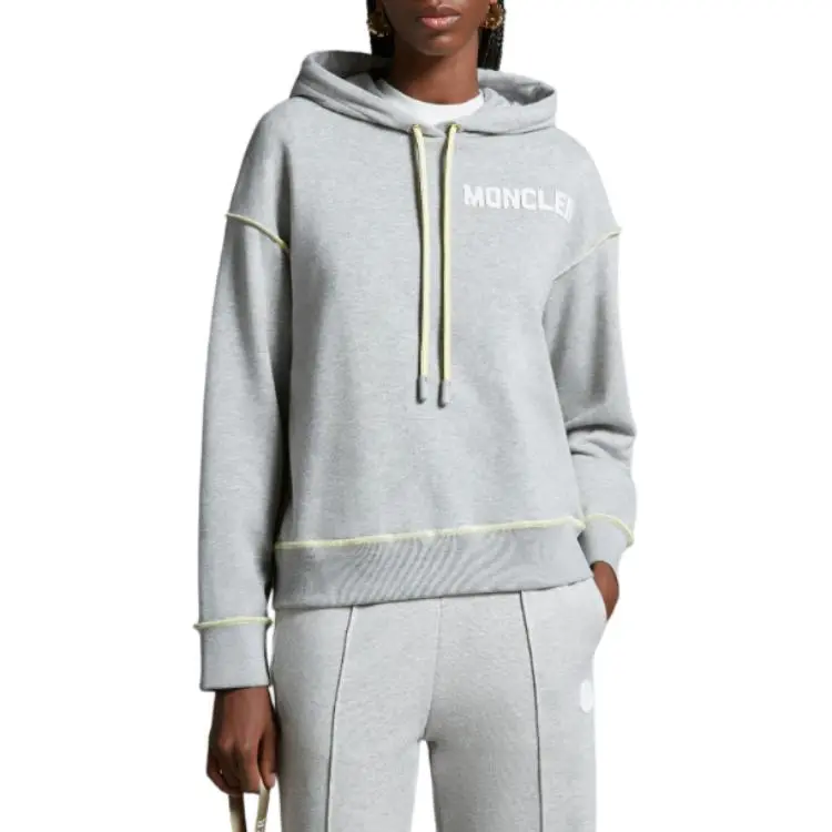 Moncler Logo embroidered Cotton Hoodie-4