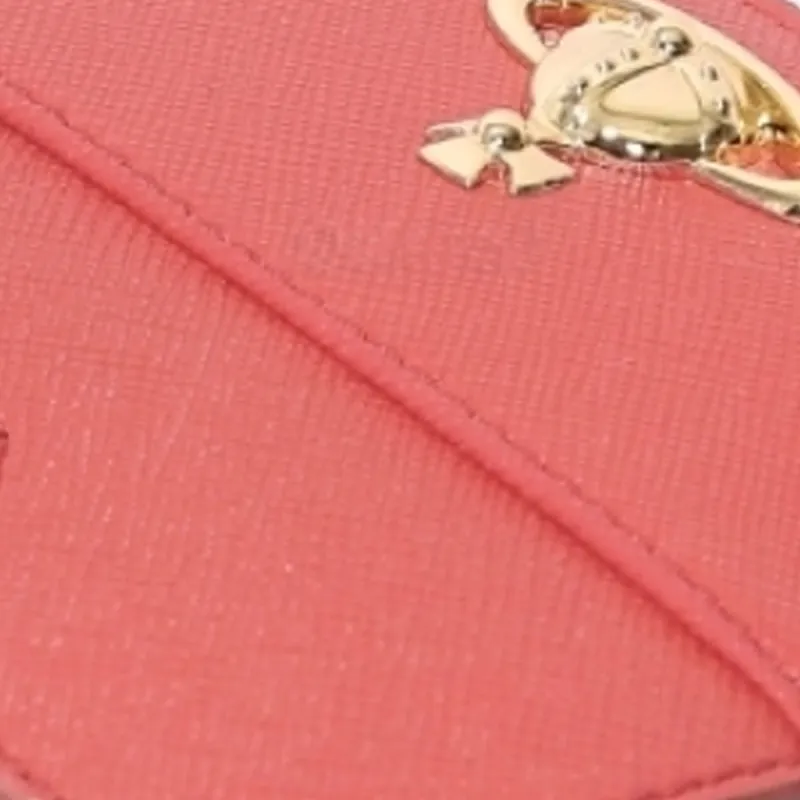 Vivienne Westwood Saffiano Synthetic Leather Card Holder Women's Red-2
