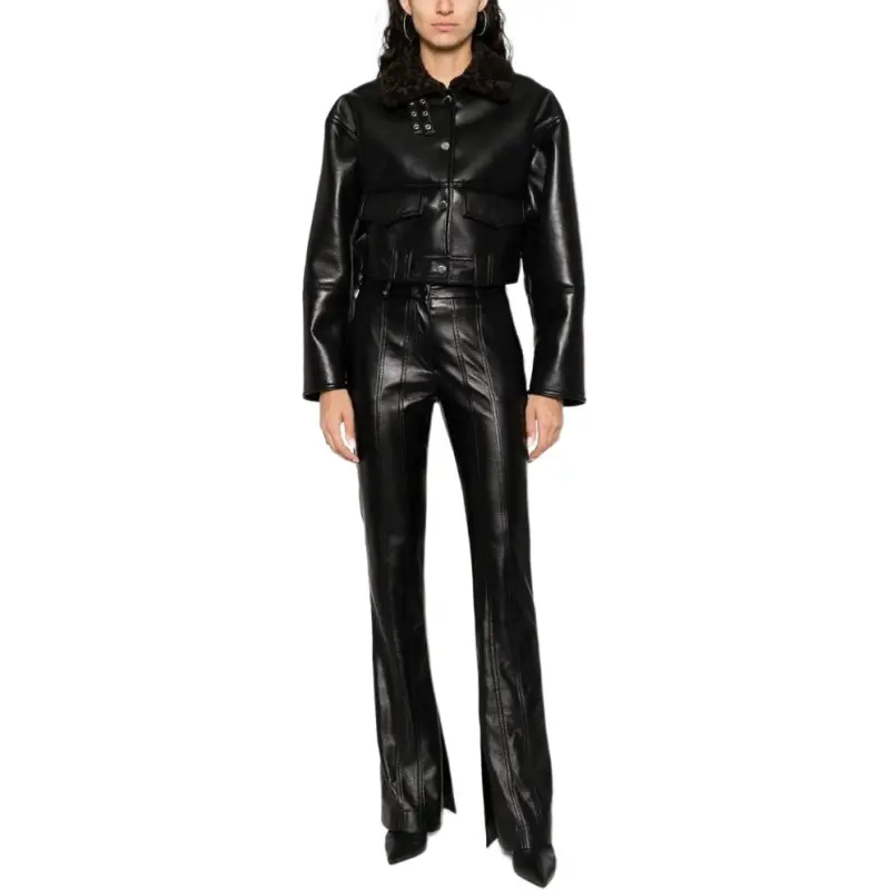 NANUSHKA Cropped Leather Jacket-2
