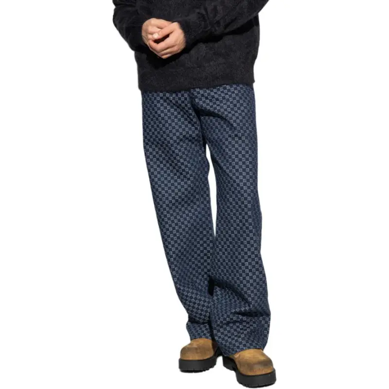 BALMAIN Jacquard Wide-Leg Jeans-3