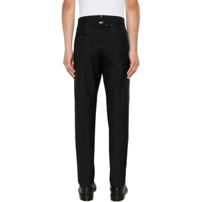 THOM BROWNE Mid Waisted Skinny Trousers-4