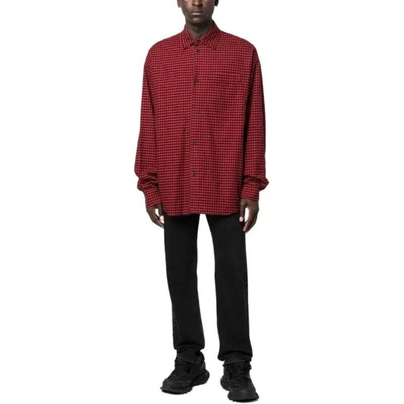 Balenciaga Shirts Men Red-2