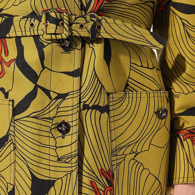 GUCCI Long-Sleeved Dresses Women's Yellow-2