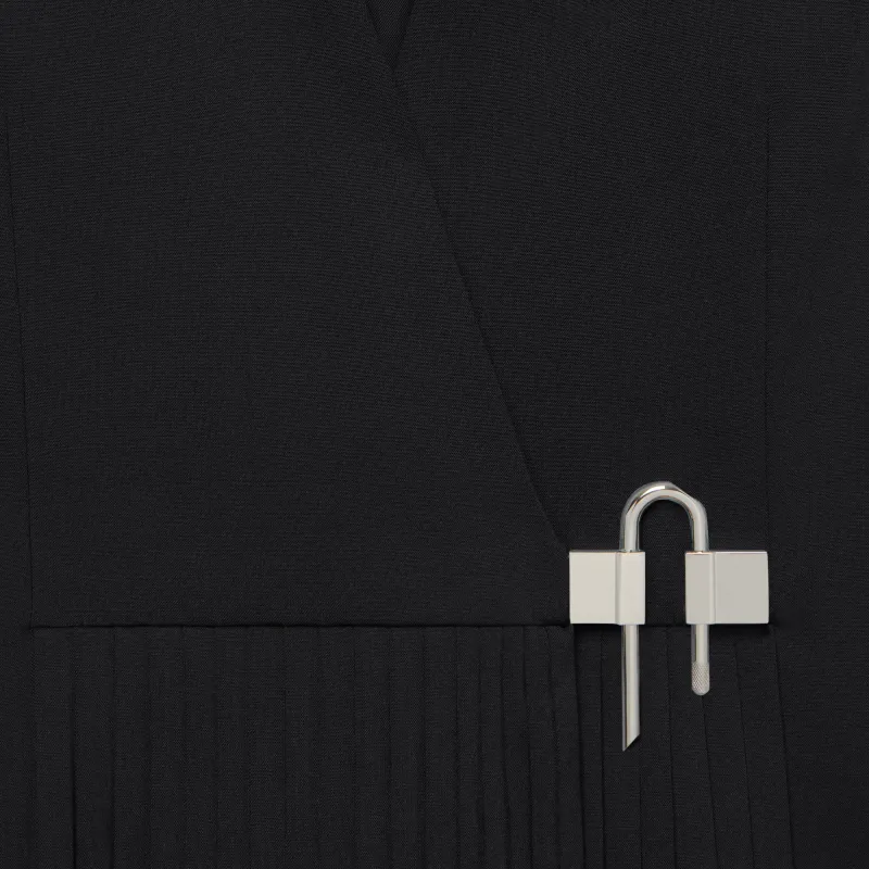 Givenchy U Lock Buckle Pleat Detail Dress-5