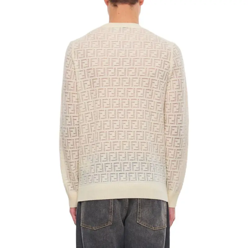 FENDI Allover Ff Jacquard Crewneck Jumper-4