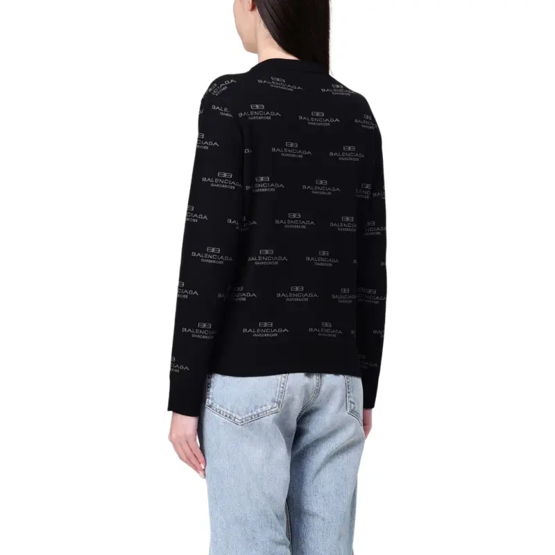 Balenciaga Logo Intarsia Knit Sweater-3
