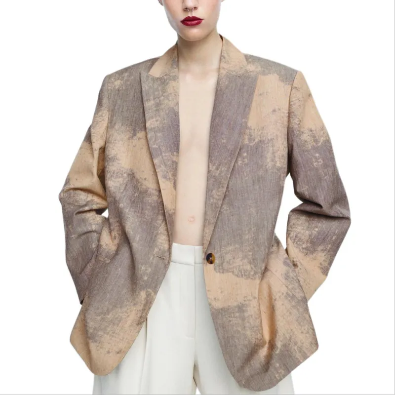 ZARA ZW Series Business Suit Women's Beige Brown-2