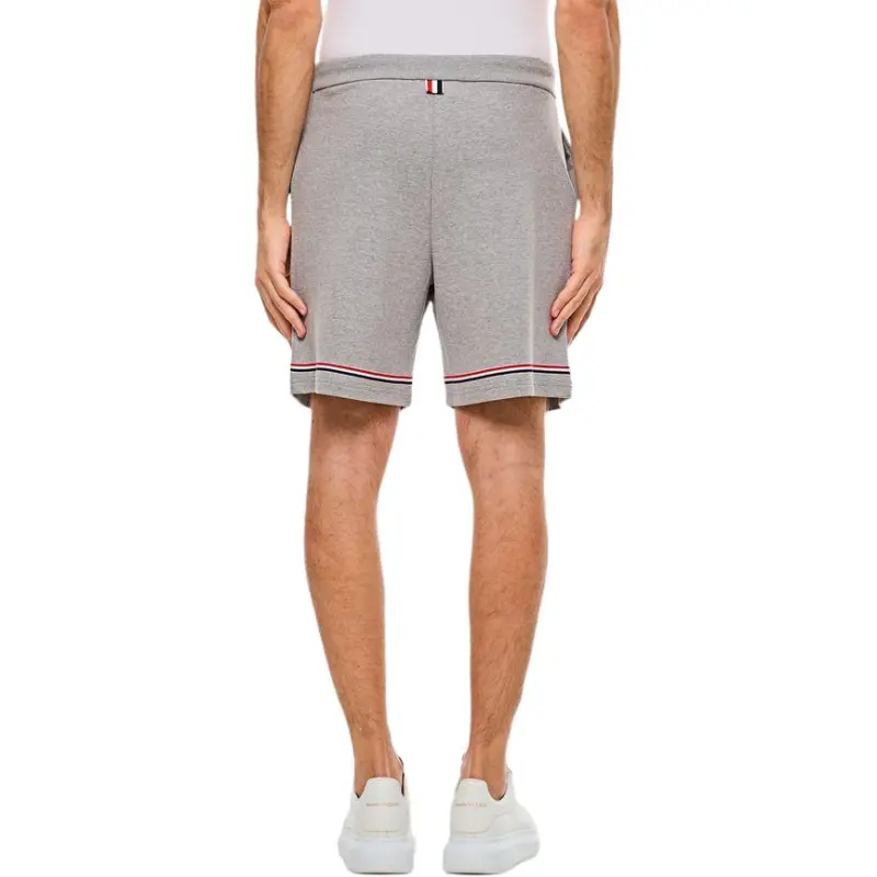 THOM BROWNE Mid Rise Drawstring Track Shorts-4