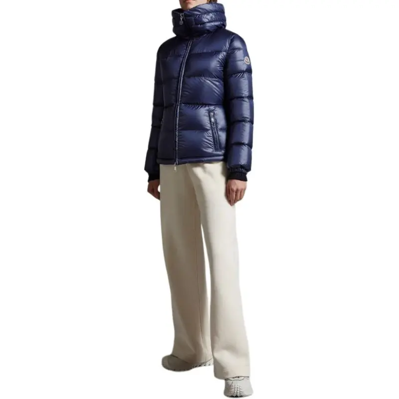 Moncler Douro Logo Patch Zip Up Puffer Jacket-3