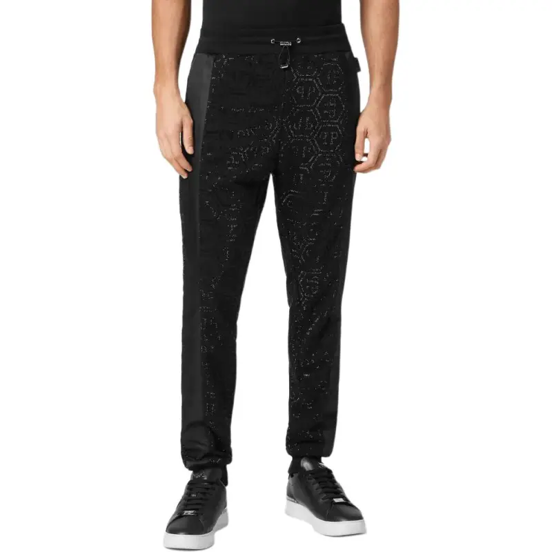 PHILIPP PLEIN Inserts Monogram Strass Track Pants-1