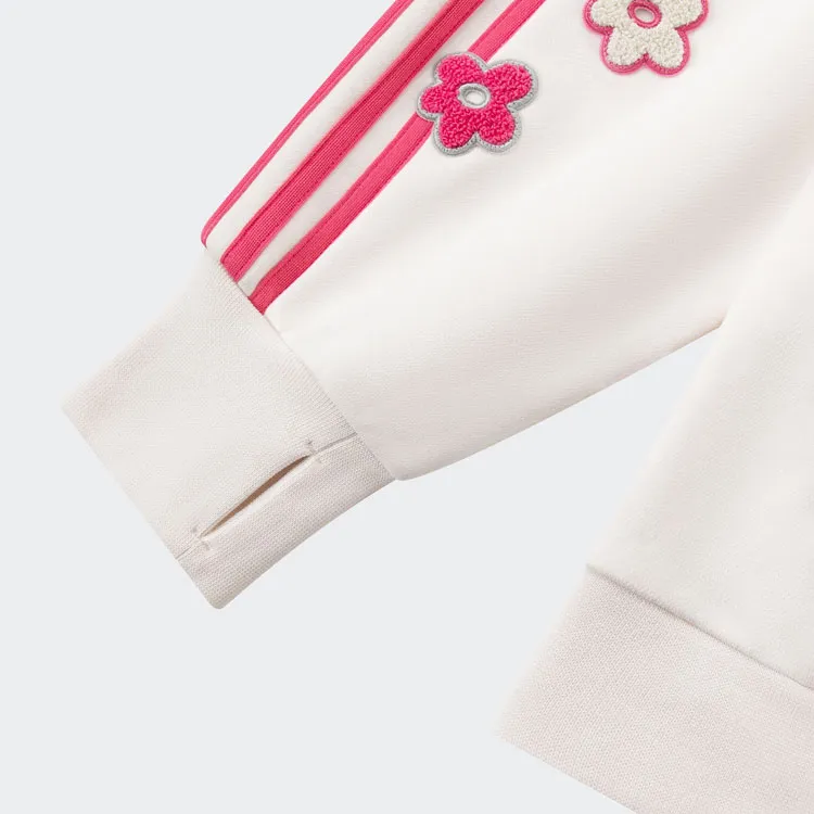 Adidas Flower 3 Stripes Sweatshirt Women's Pink White-3