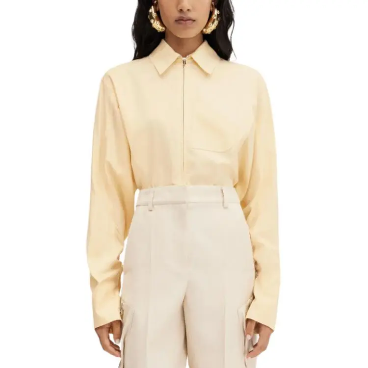Jacquemus Collared Zip Up Cropped Jacket-3