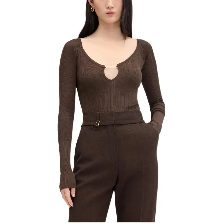 Jacquemus Logo Plaque Long Sleeved Top-4