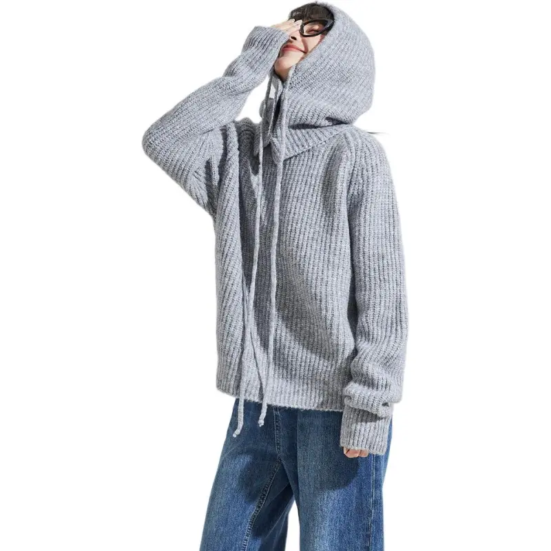 Tonlion Sweater Women's Light Heather Gray-4