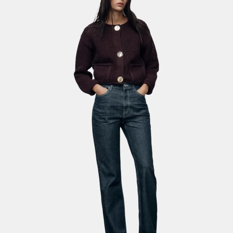 ZARA Knitwear Women's Dark Purple-2