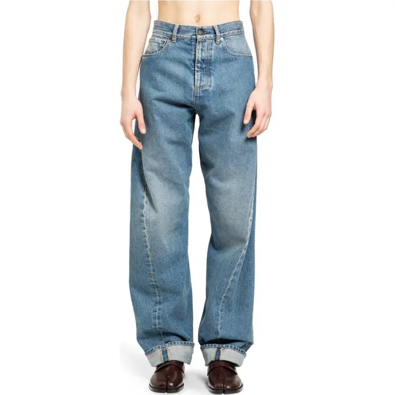 Maison Margiela Mid Rise Seam Detailed Tapered Jeans-1
