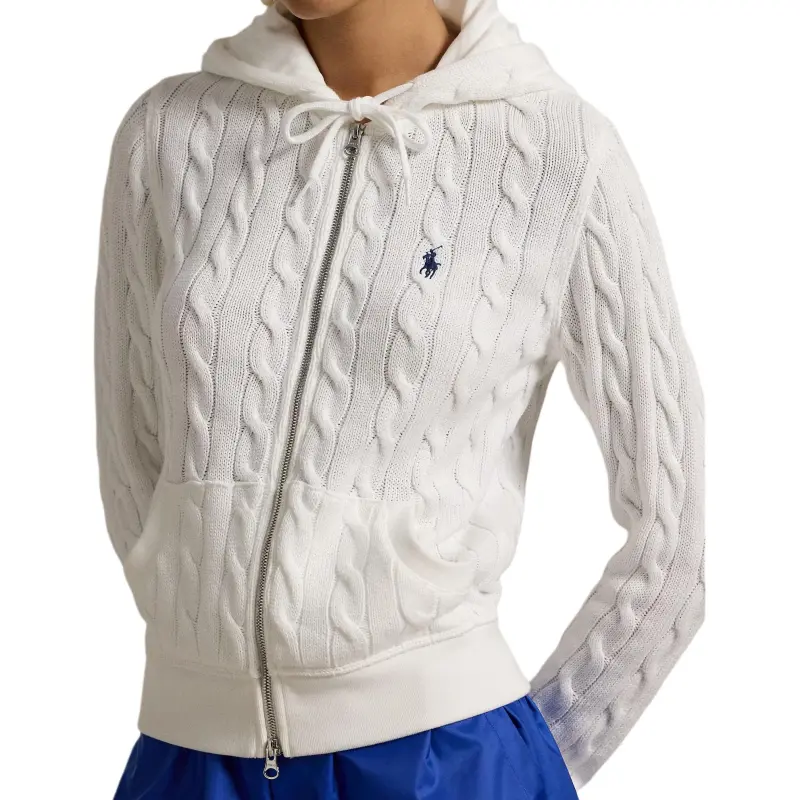 Polo Ralph Lauren Long Sleeve Full Zip Hoodie 'White'-2