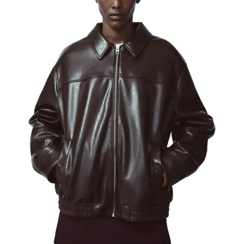 ZARA Jackets Coats Women's Chocolate-4