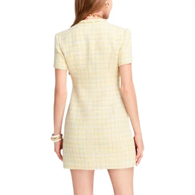 Bebe Short Sleeved Dress Women's Yellow-5